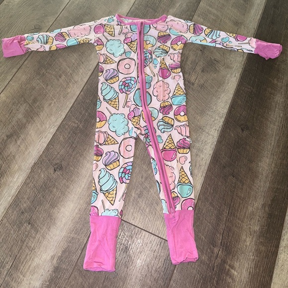 Little Sleepies Pajamas Rare Little Sleepies Pink Sweet Treats